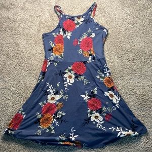 Gray floral print summer dress. From Macy’s in a size large